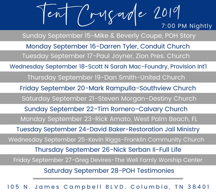 Tent Crusade 2019! 